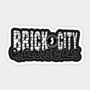 Brick City Bruisers - White Logo Sticker